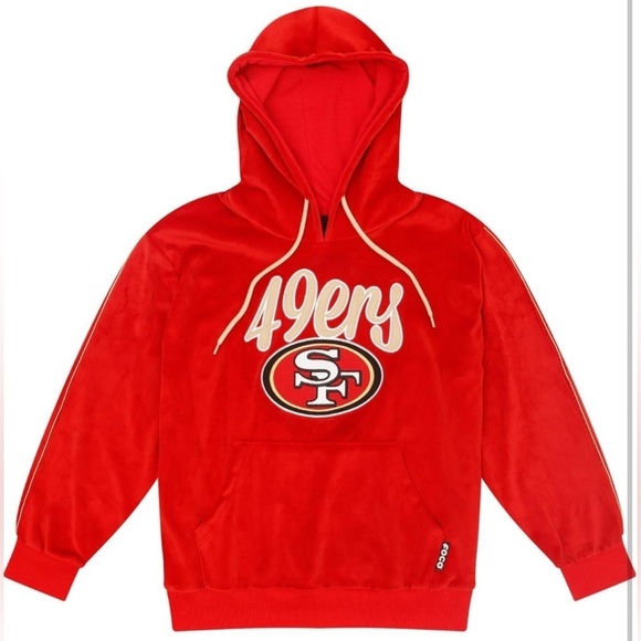 NWT- FOCO Women's San Francisco 49ers Soft Velour Hoodie  SIZE: Large - Picture 5 of 11